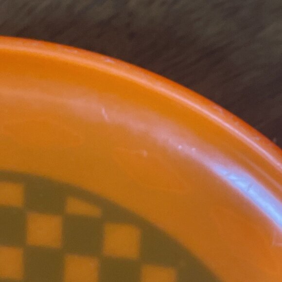 Vintage 90s Frisbee Check it Out by Imperial Orange Checkered 9" 1992 Rare - Picture 14 of 16